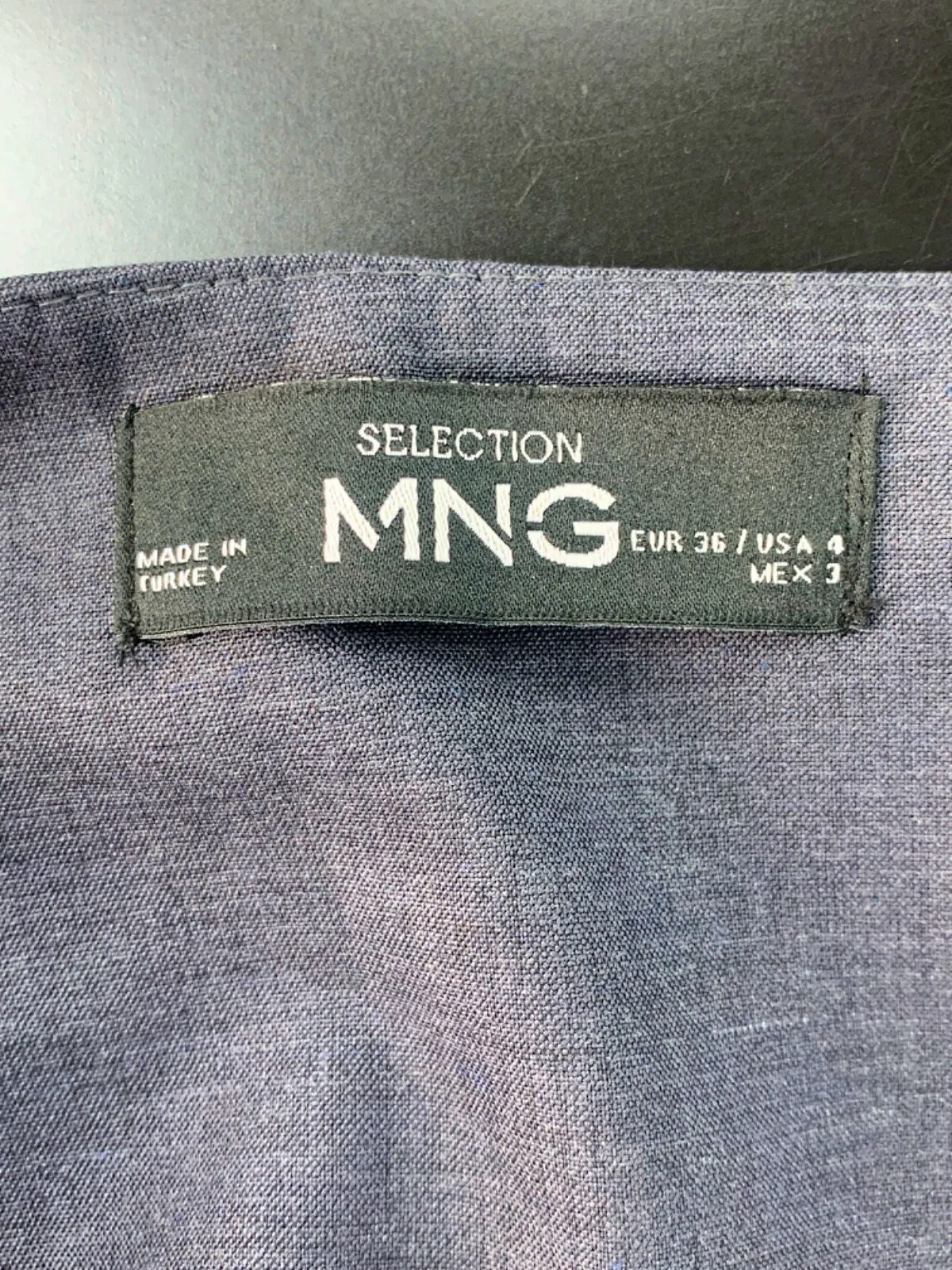 MANGO Selection Dark Blue Flared Skirt EU 36 UK 8