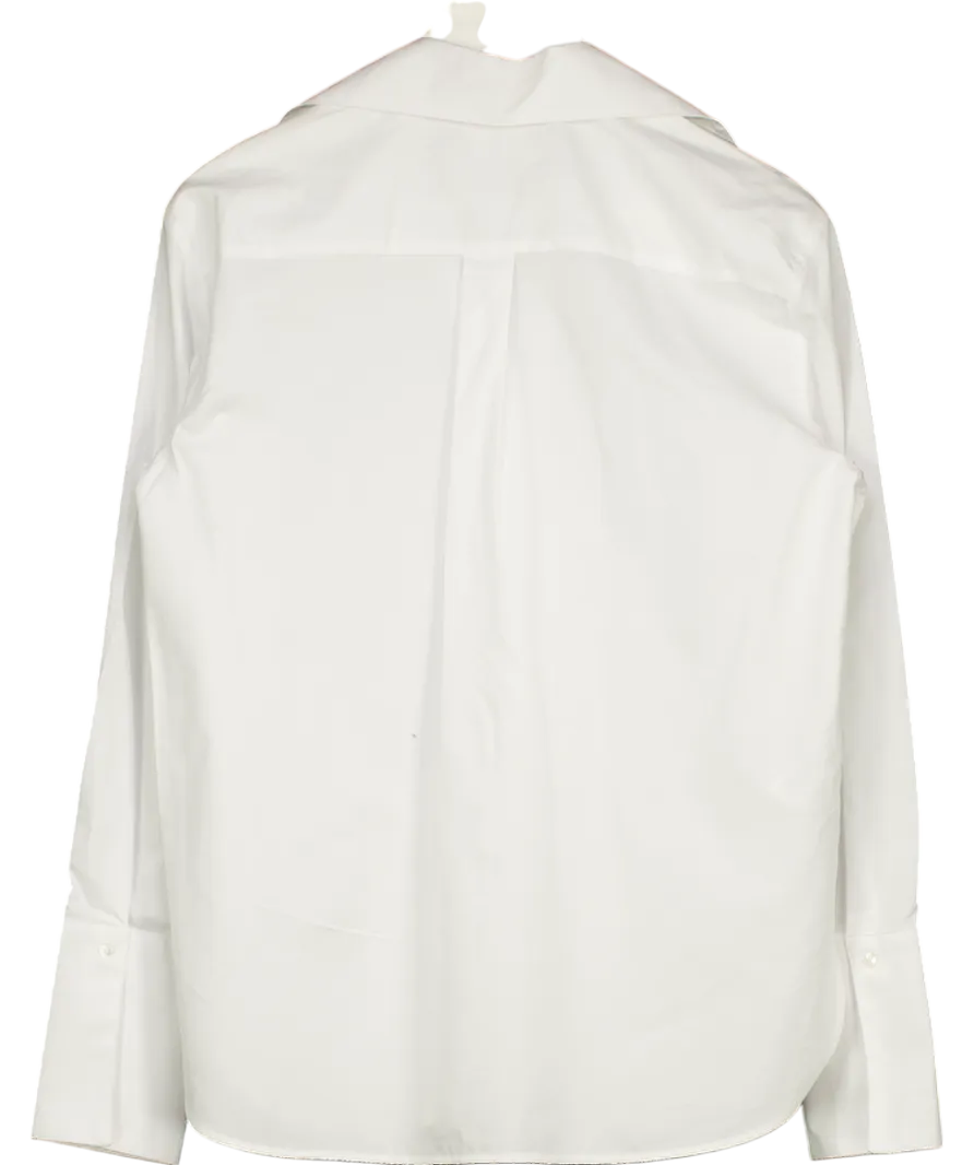Mango Selection White Regular Cotton Lyocell Blend Shirt UK S