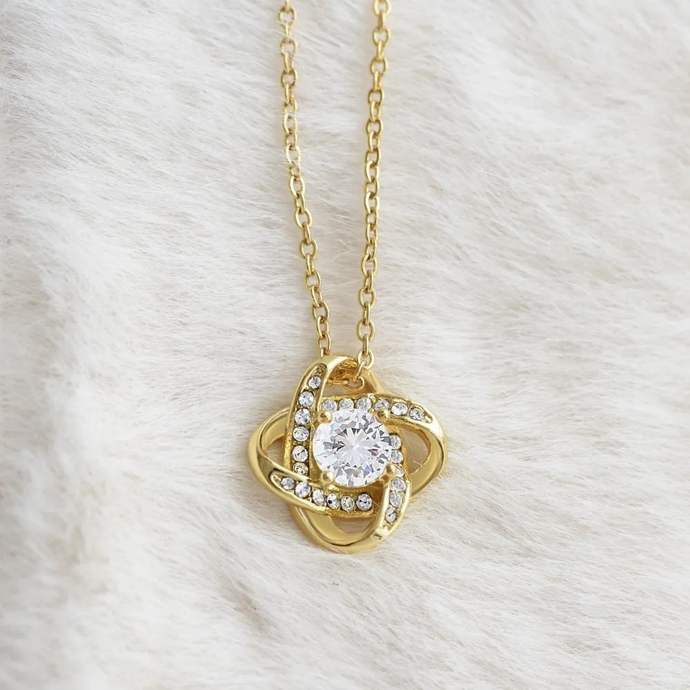 Mother's Day Gift, Mothers Day Message Card Jewelry, Mom Gift, Gold Love Knot and Mom Poem, To Mom from Daughter, to Mom from Son, Mom Gift