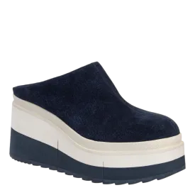 NAKED FEET - COACH in NAVY Platform Clogs