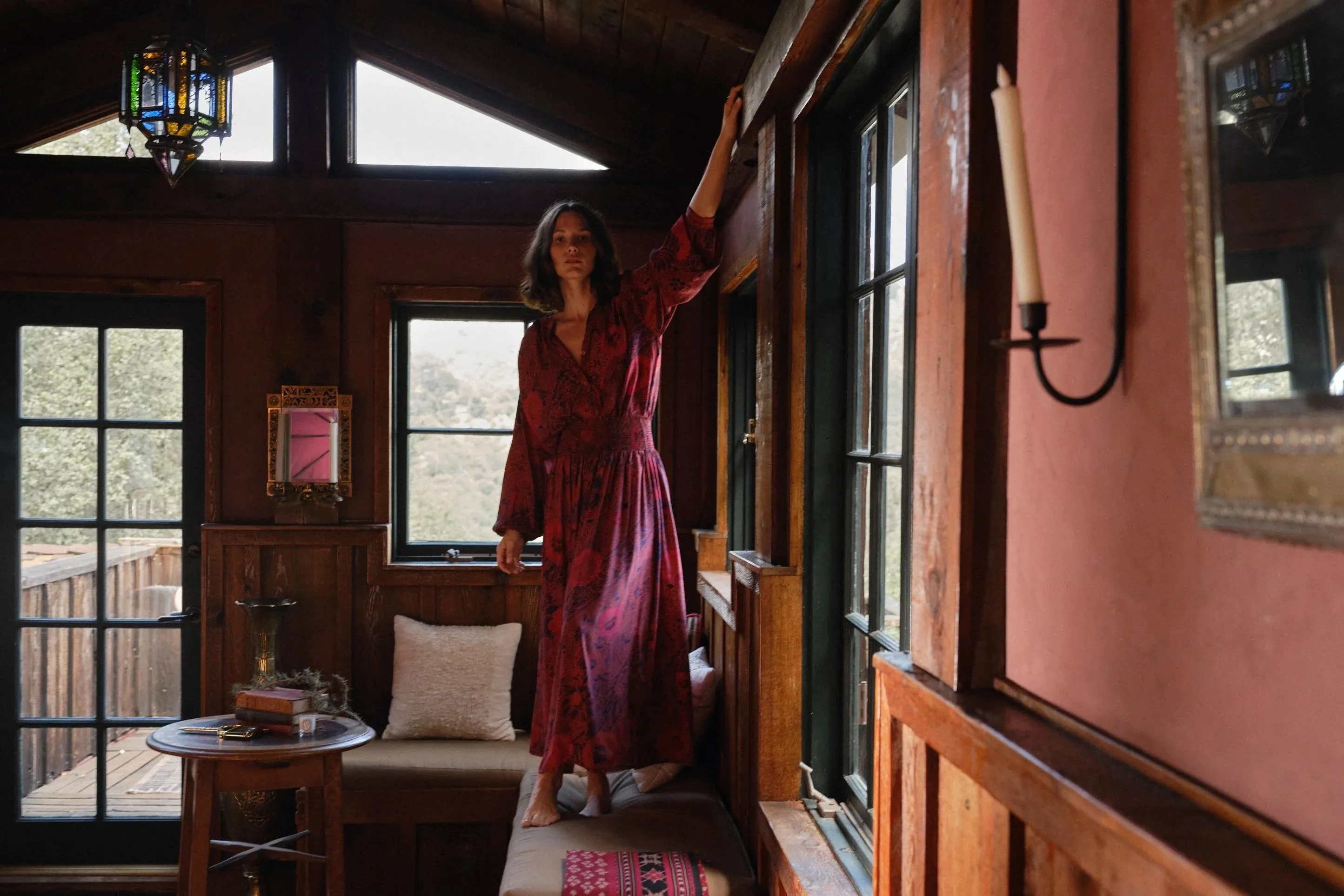 Natalie Martin Long Sleeve Shirt in Peacock Currant