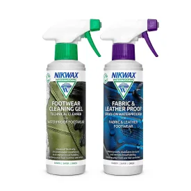 Nikwax Footwear Cleaning Gel/Fabric & Leather Proof Spray