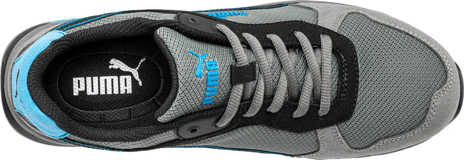 Puma Safety Mens Frontside Low Grey/Blue Mesh EH SR Work Shoes