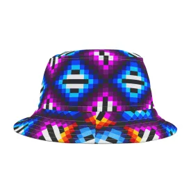 Purple, Blue Orange TrianglesBucket Hat (AOP)