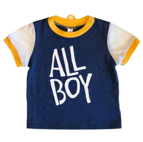 Roman & Leo - ALL BOY Ringer Tee in Blue