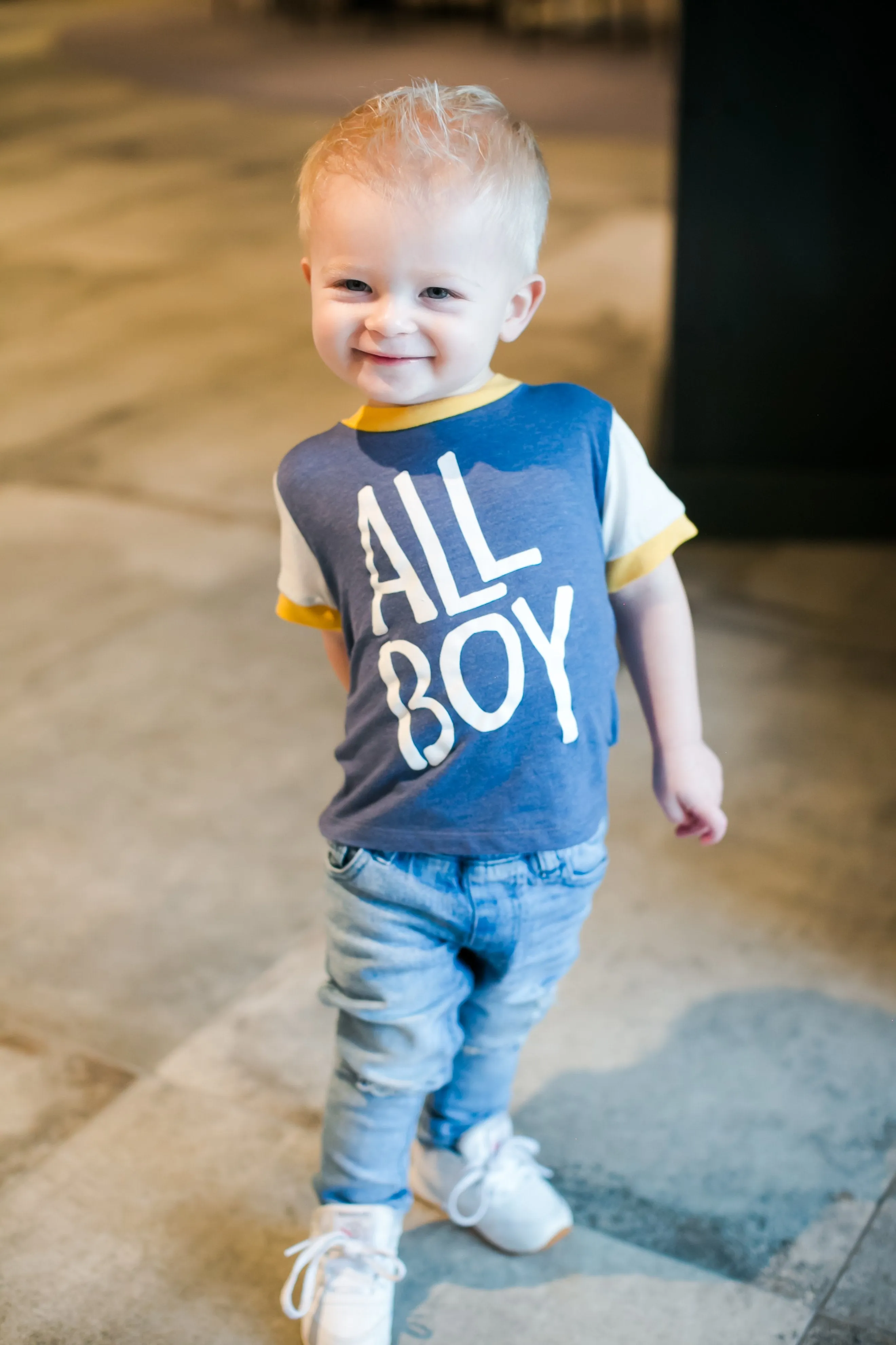 Roman & Leo - ALL BOY Ringer Tee in Blue