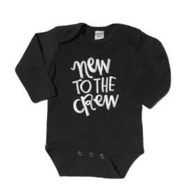 Roman & Leo - New to the Crew Long-Sleeve Baby Onesie in Black