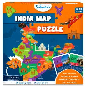 Skillmatics India Map Puzzle - 70 Pieces, Educational Toy For Learning 300  Facts About India, Gifts For Ages 6 To 12