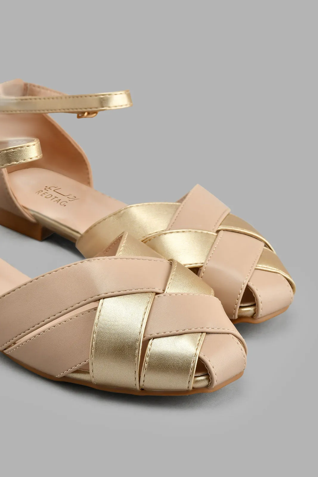Taupe Strappy Mary Jane