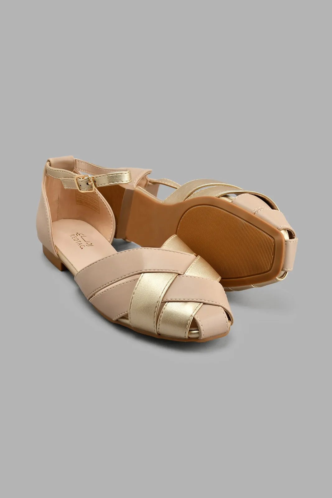 Taupe Strappy Mary Jane