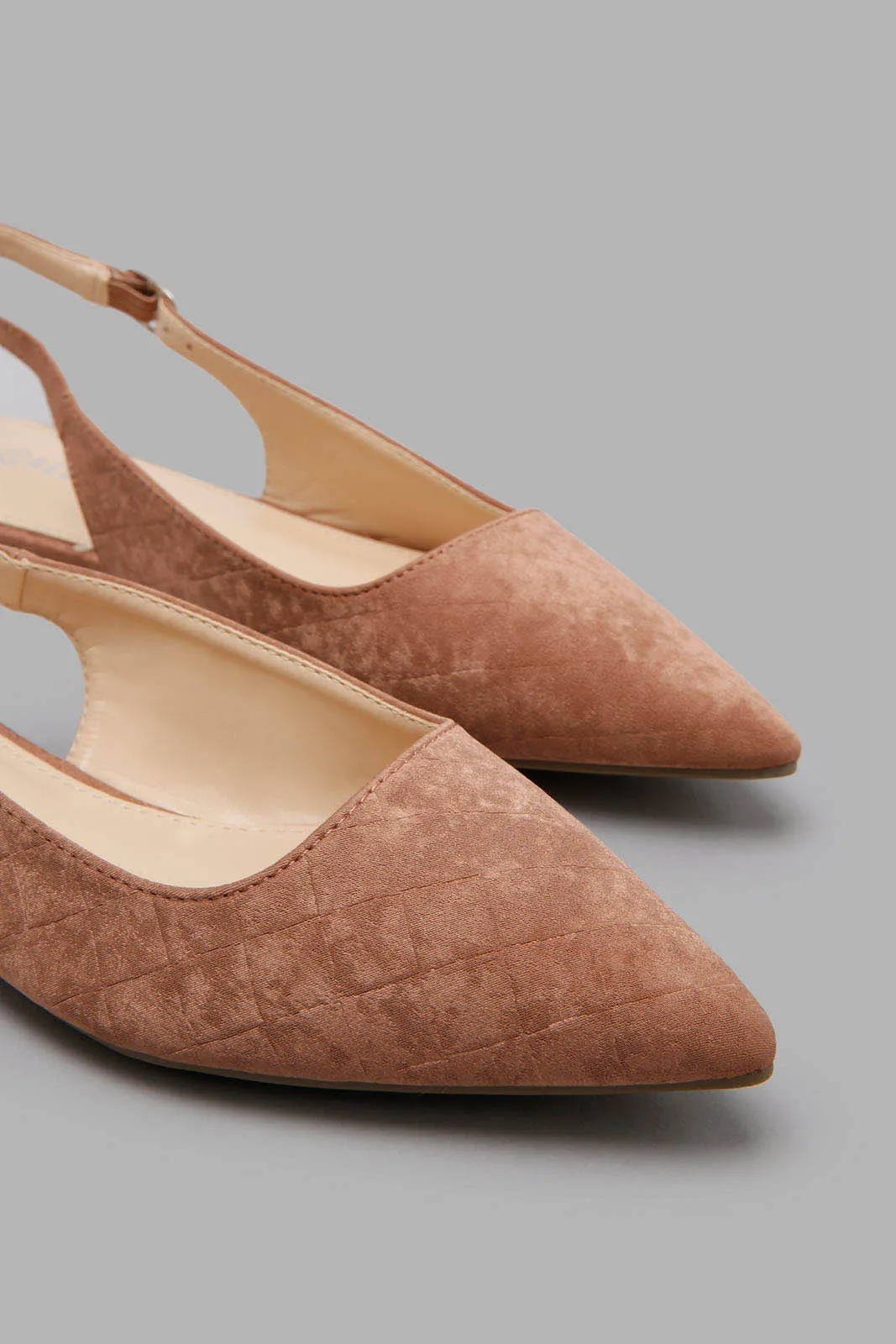 Taupe Textured Slingback