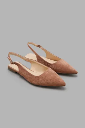 Taupe Textured Slingback