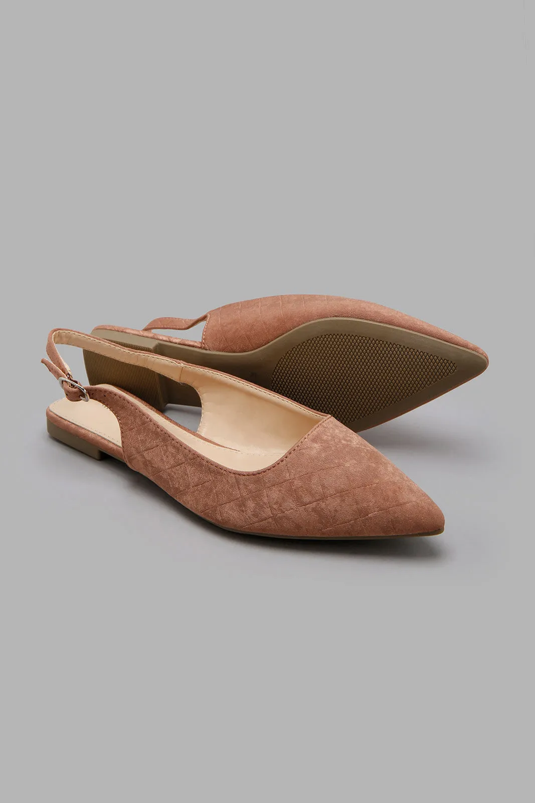 Taupe Textured Slingback