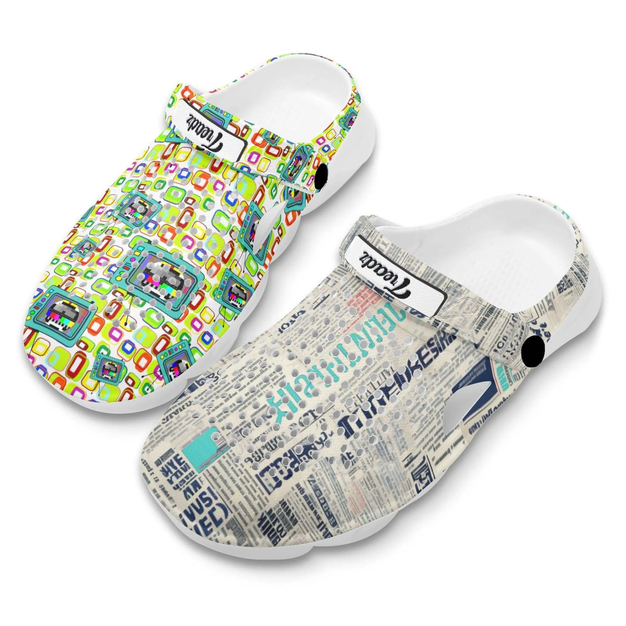 Treadz Mismatched Clogs - Retro Media