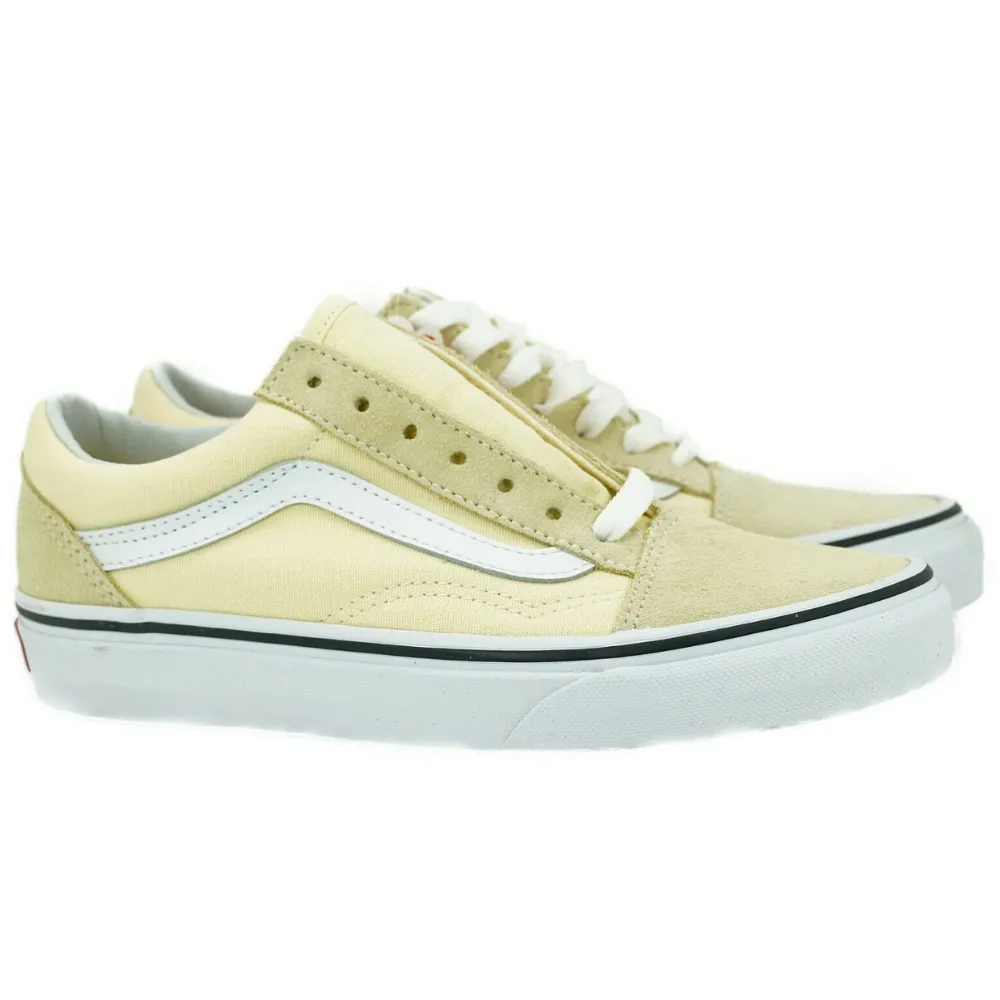 Vans Old Skool VN0A38G1VKV1 Women's Vanilla Custard Athletic Sneaker Shoes FB70