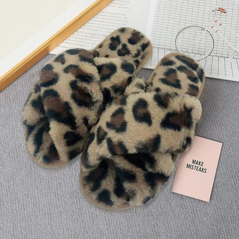 Winter Casual Fluffy Soft Warm Slippers