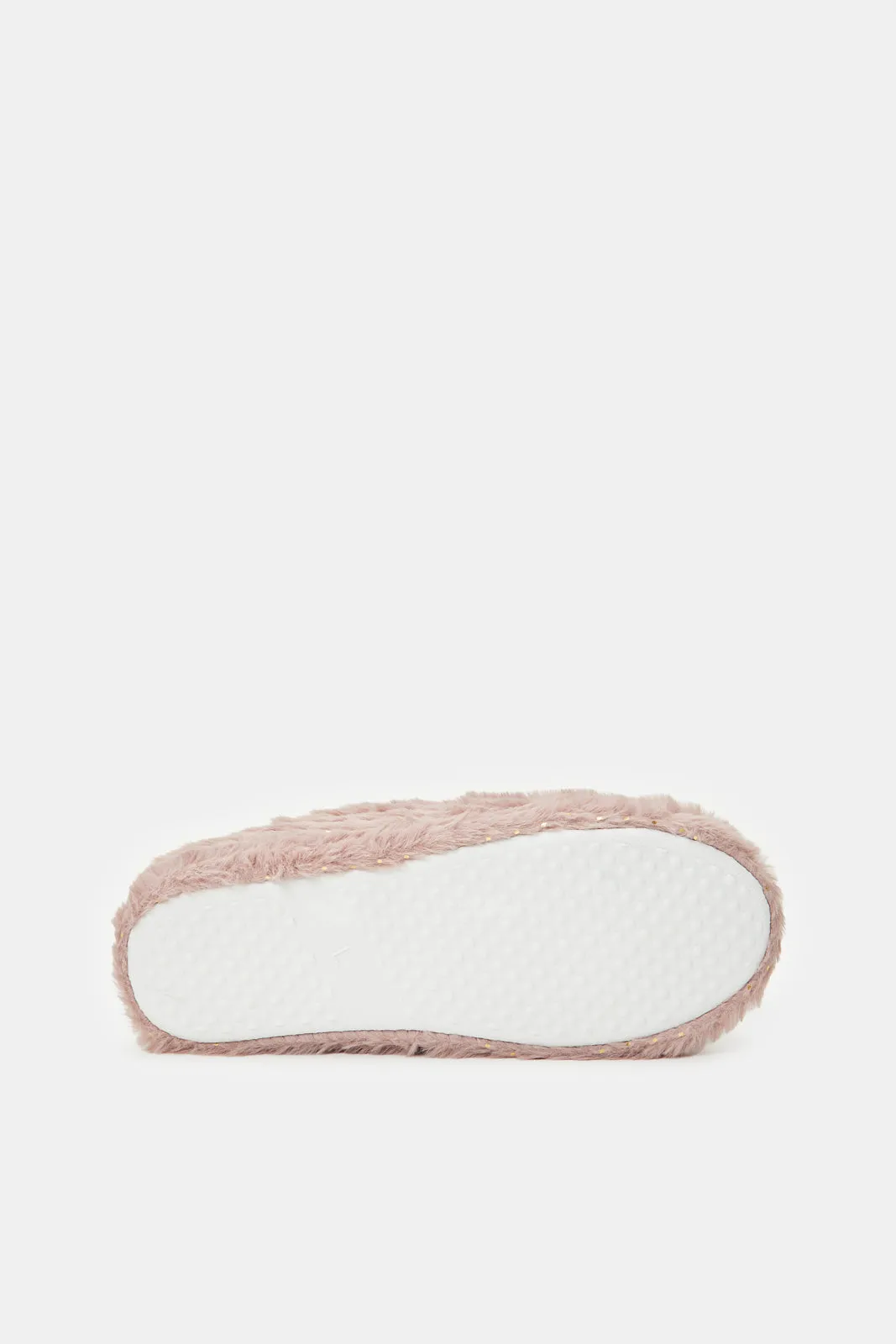 Women Pink Closed Toe Crown Slipper