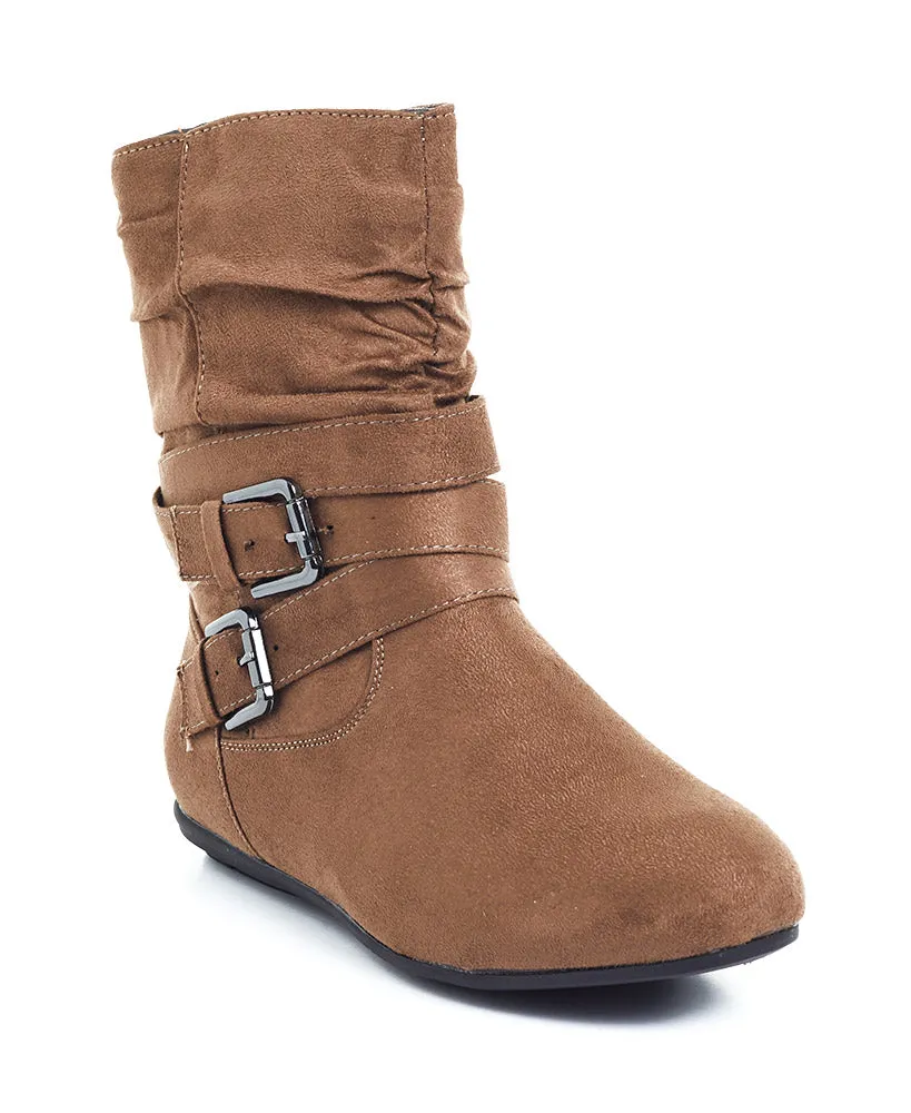 Women's Comfort Booties with Buckles