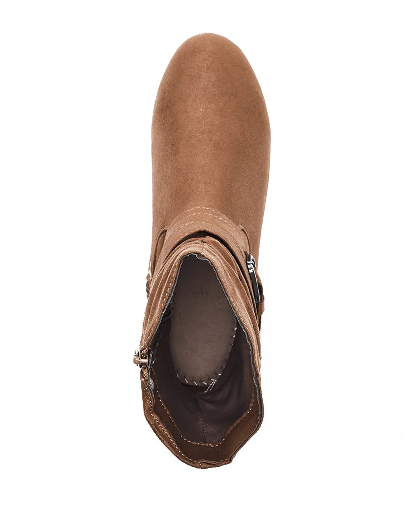 Women's Comfort Booties with Buckles
