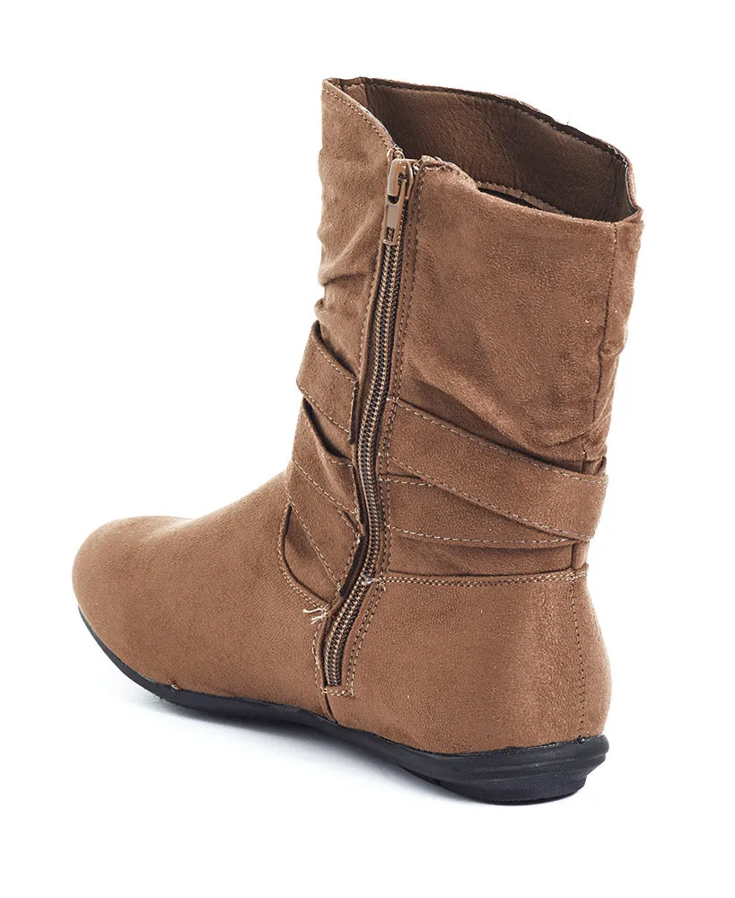 Women's Comfort Booties with Buckles